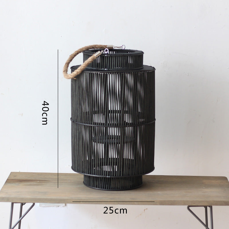 Decorative lantern made of woven material Kalsten