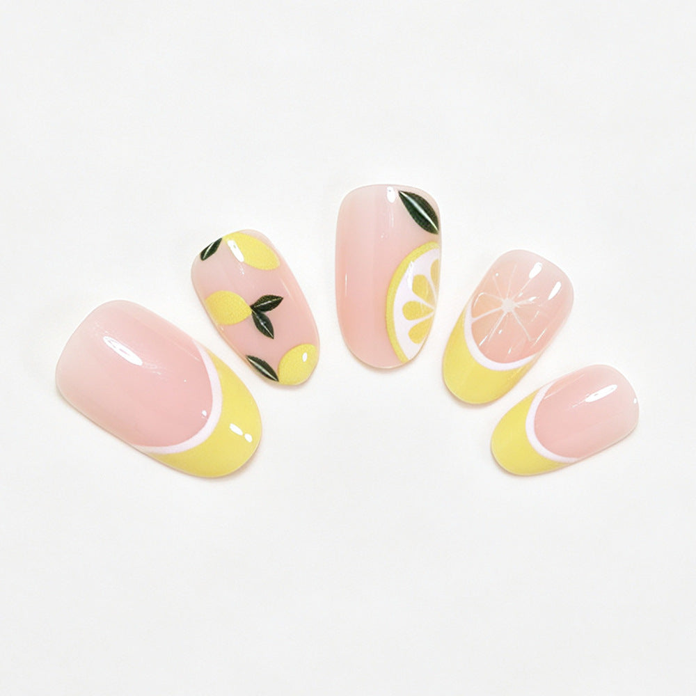 Citrus-Inspired Nail Art Design Kalsten