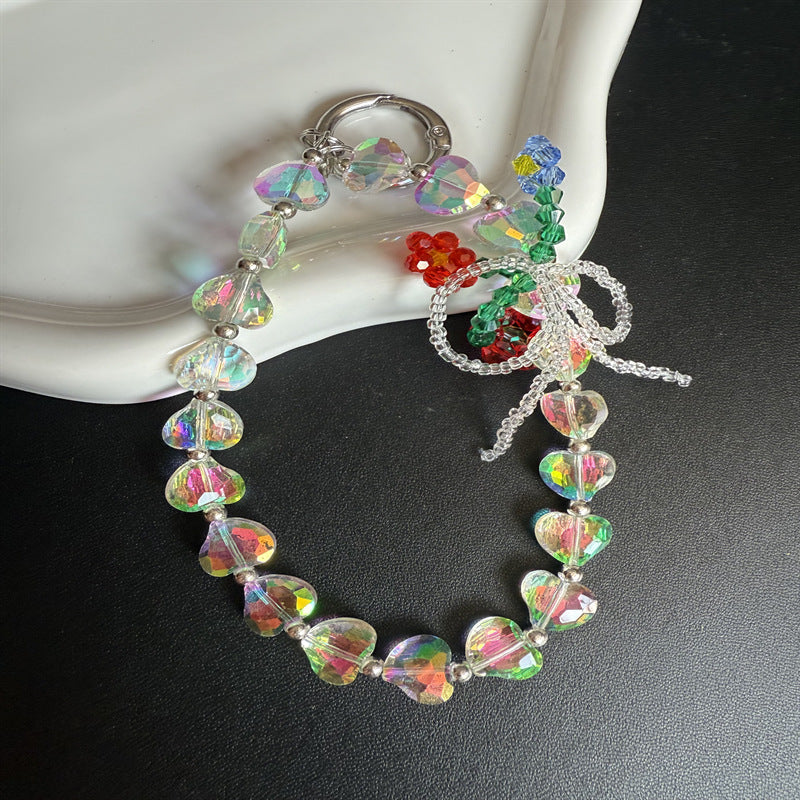 Heart-Shaped Crystal Beaded Kalsten
