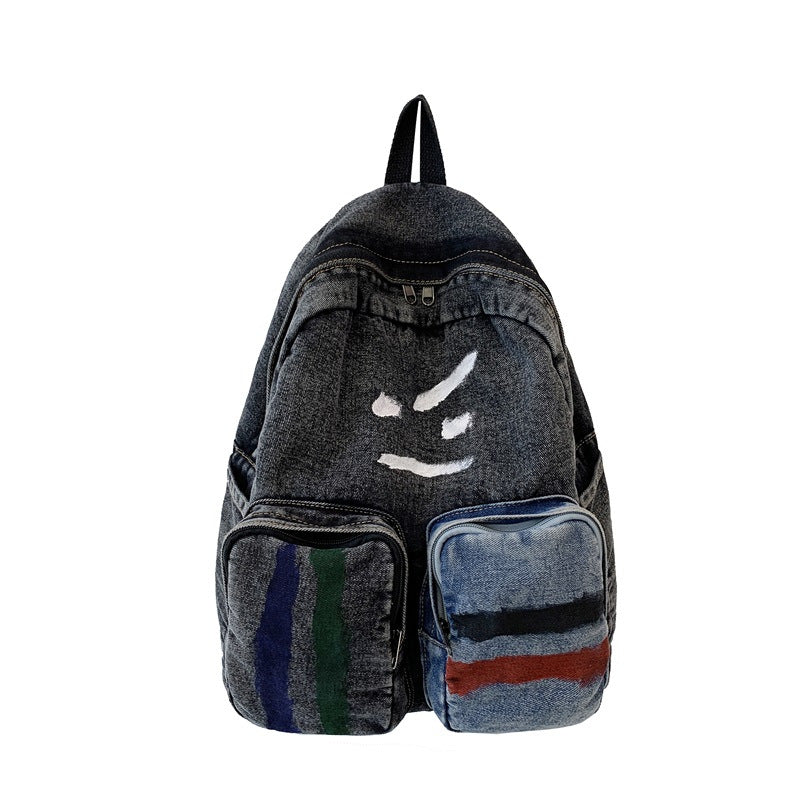 Artistic Denim Backpack Kalsten