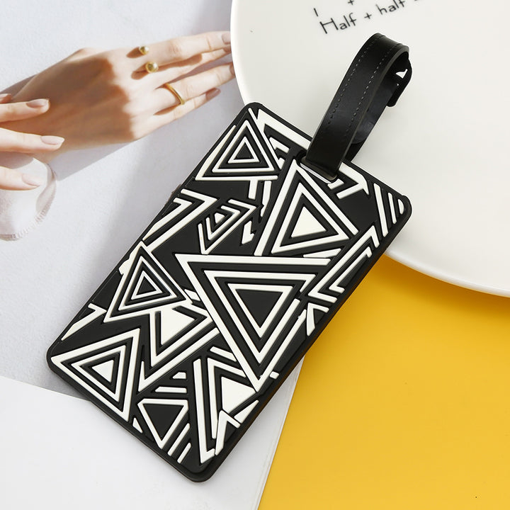Unisex Luggage Tag with Modern Geometric Design Kalsten