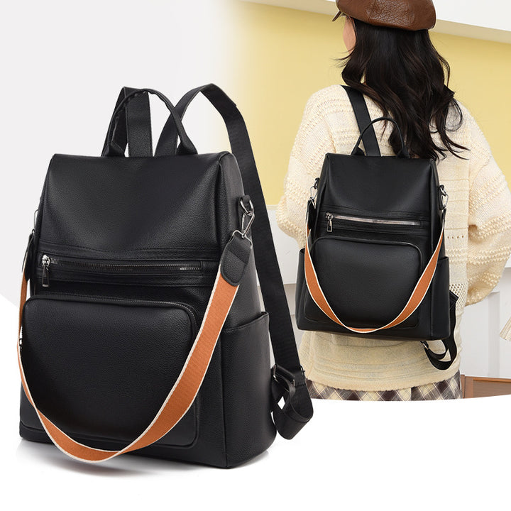Structured Leather Travel Backpack Kalsten