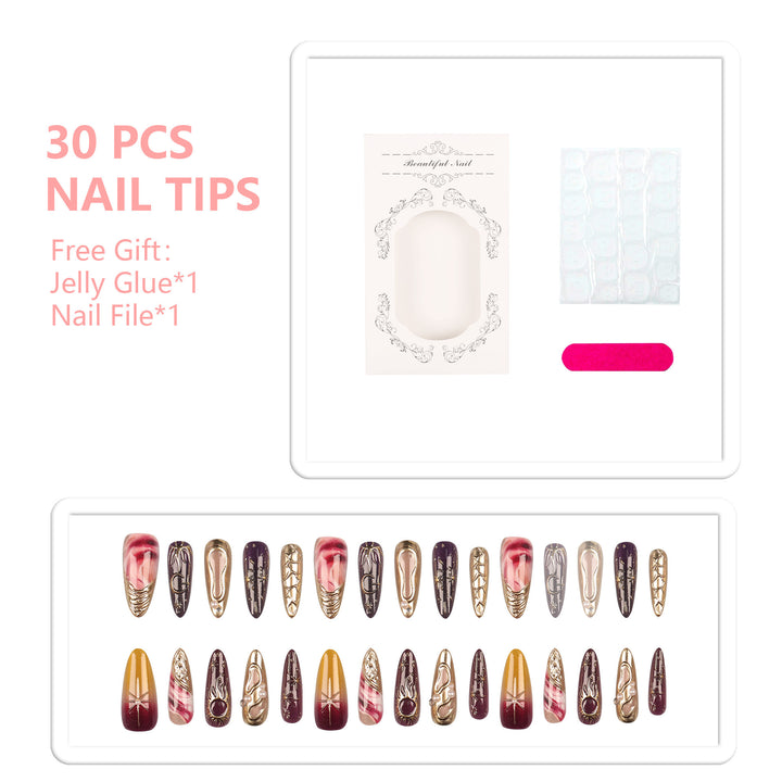 Artistic Press-On Nail Art Set