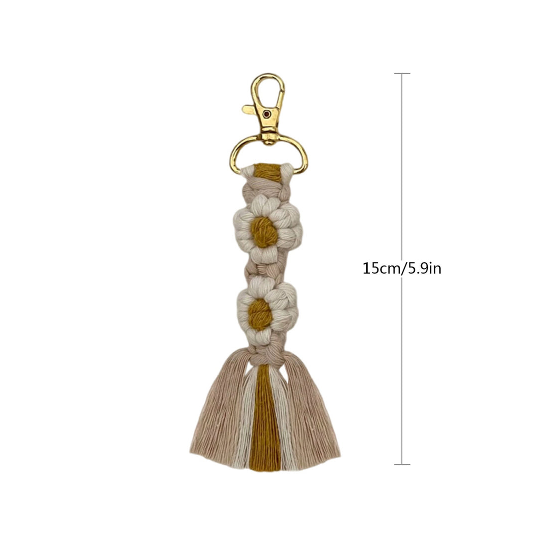 Macrame Keychain Strap with Floral Design Kalsten