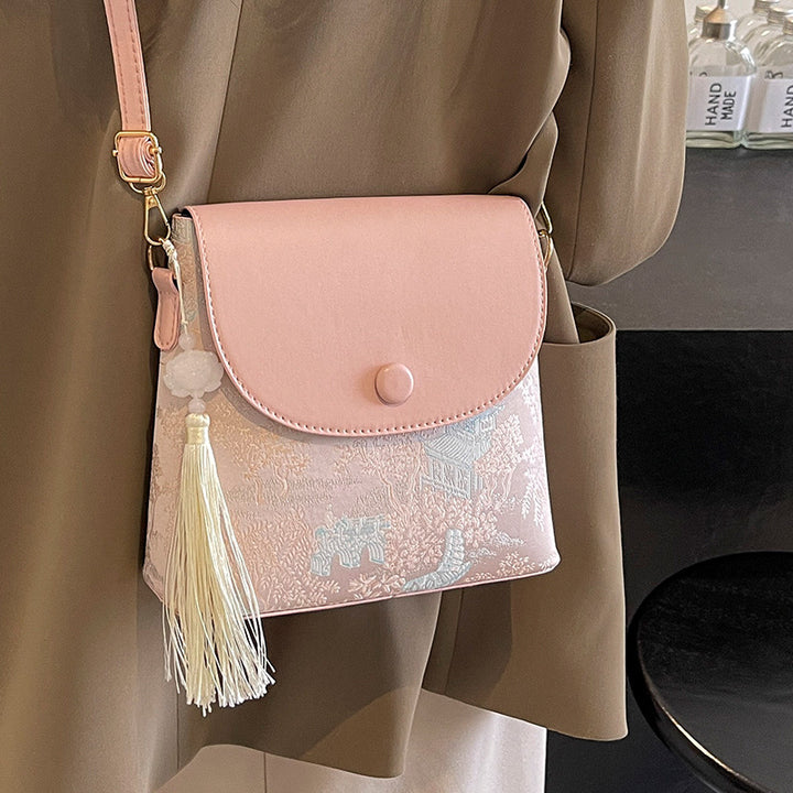 Elegant Textured Mini Crossbody Bag