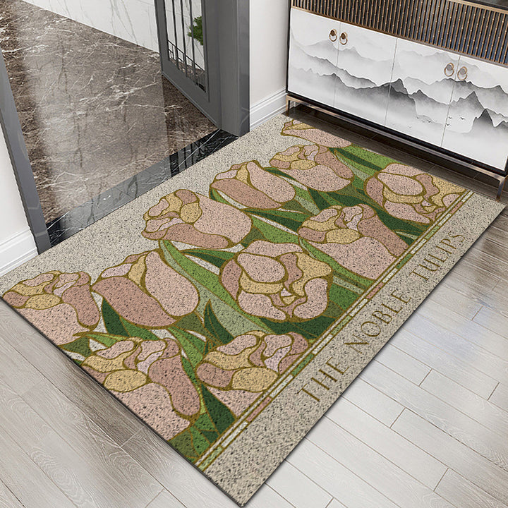Floral Patterned Entryway Mat