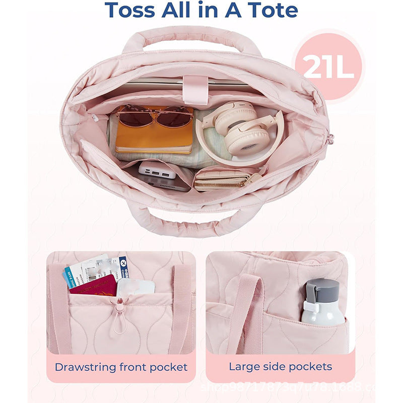 Padded tote bag with practical outer pockets Kalsten
