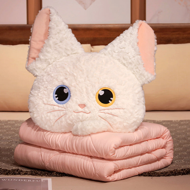 Plush pillow and blanket set