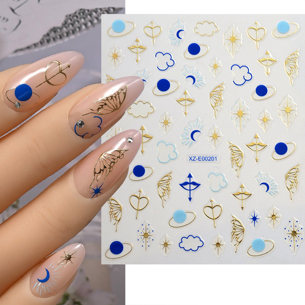 Abstract Wave Nail Art Stickers