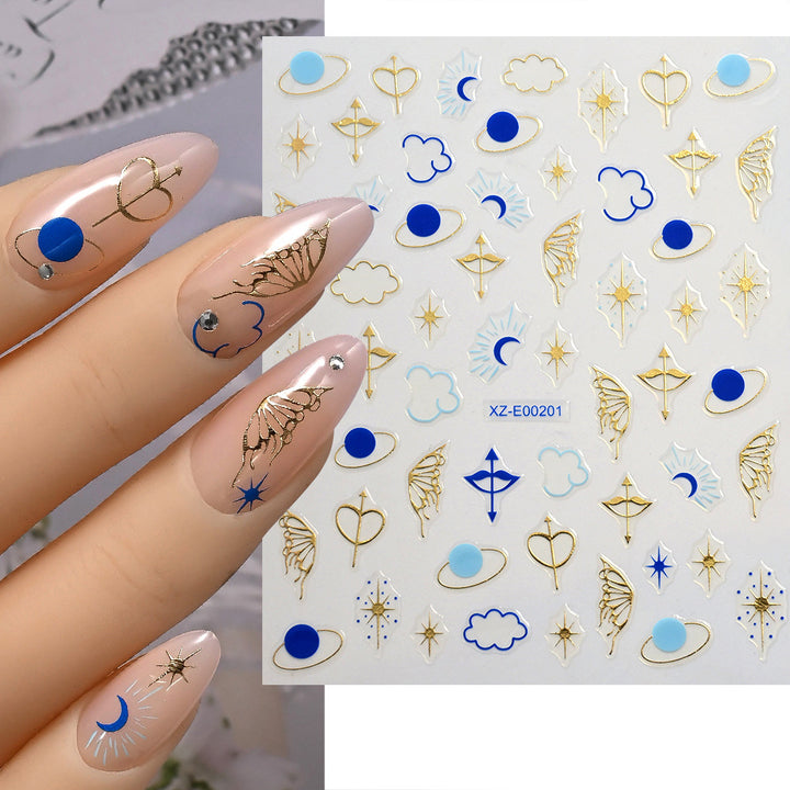 Abstract Wave Nail Art Stickers