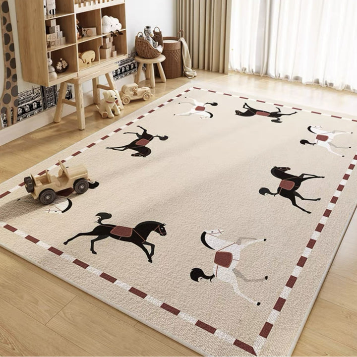 Children's Playful Cat-Themed Area Rug Kalsten