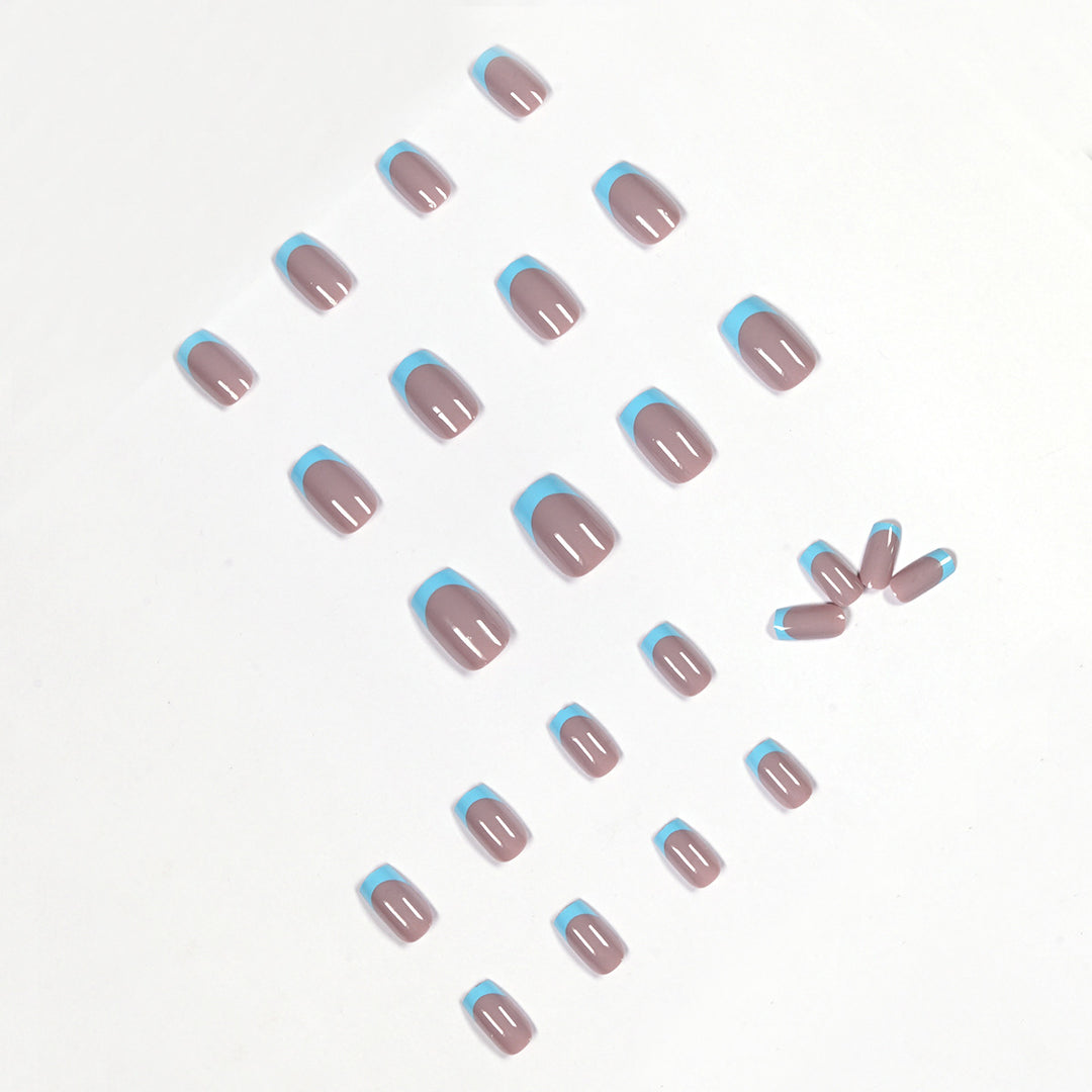 Artificial nails with creative French tip design Kalsten