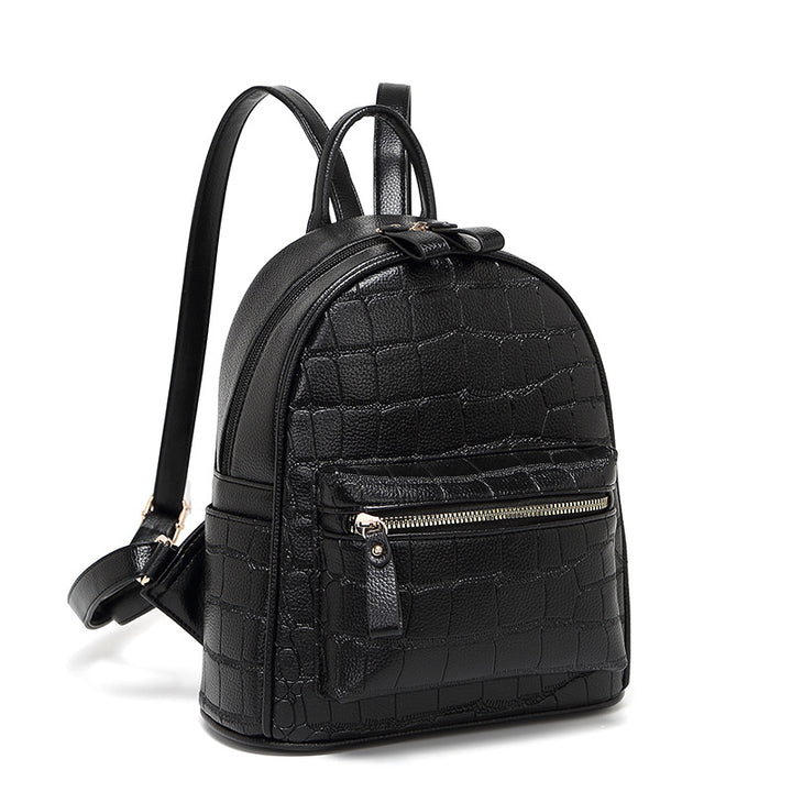 Crocodile-Embossed Mini Chic Backpack Kalsten