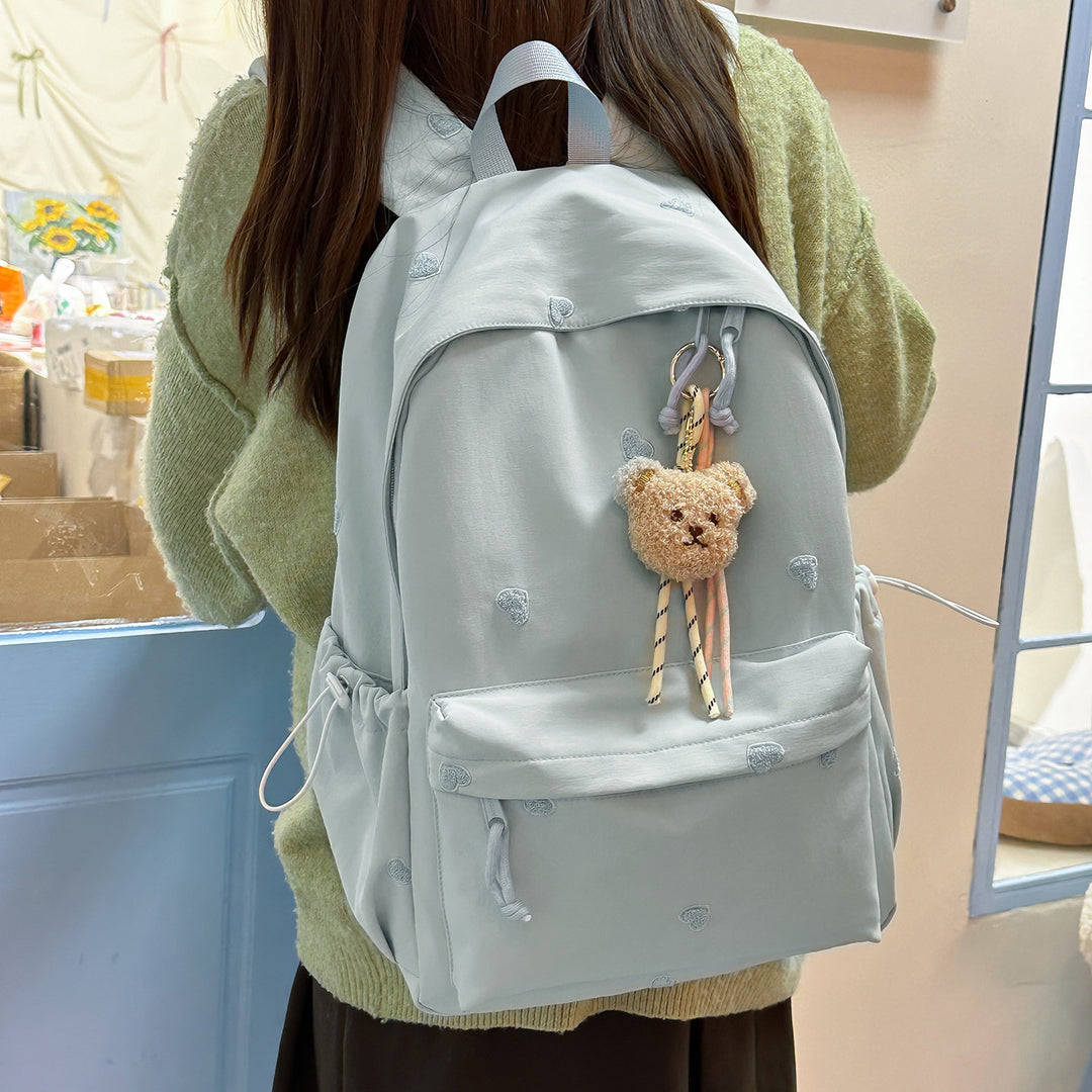 Versatile Casual Backpack with Fun Character Charm Kalsten