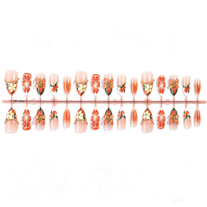 Artificial nail set with floral and fruity accents Kalsten