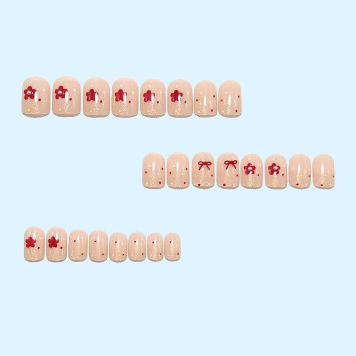 Artificial nails with festive decorations Kalsten