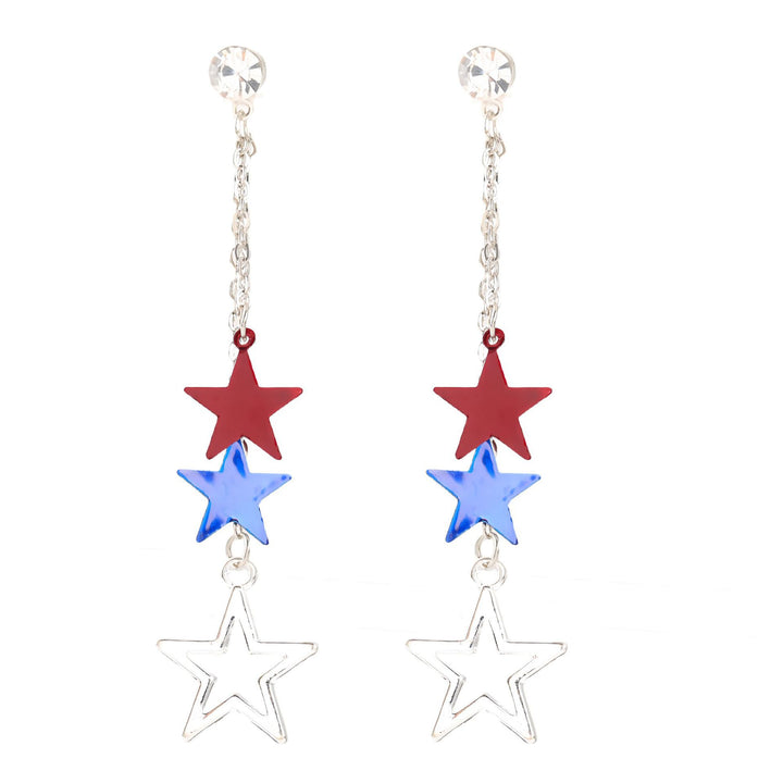 Women's nan patriotic horseshoe enamel dangle earrings with star-accented design and fishhook findings Kalsten