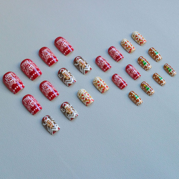 Festive Christmas-Themed Nail Art Set