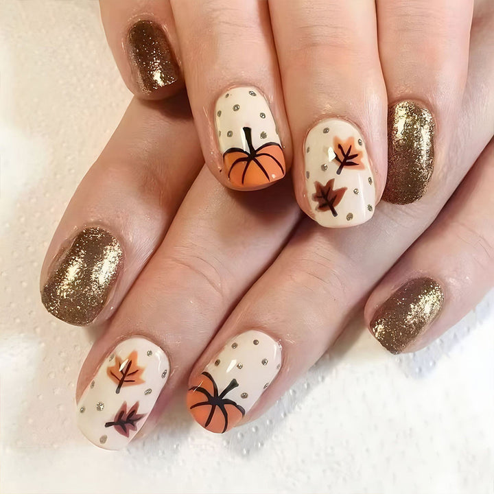 Autumn-Inspired Decorative Nail Art Kalsten