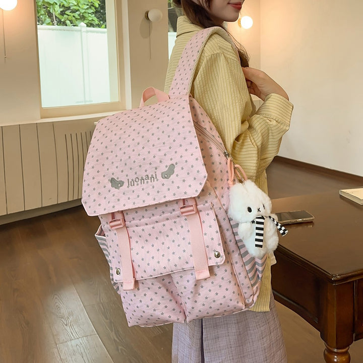 Charming Star-Embellished Casual Backpack Kalsten