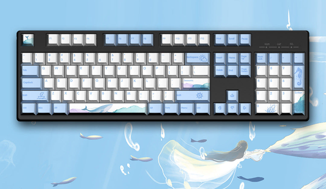 Ocean-Themed Mechanical Keyboard Kalsten