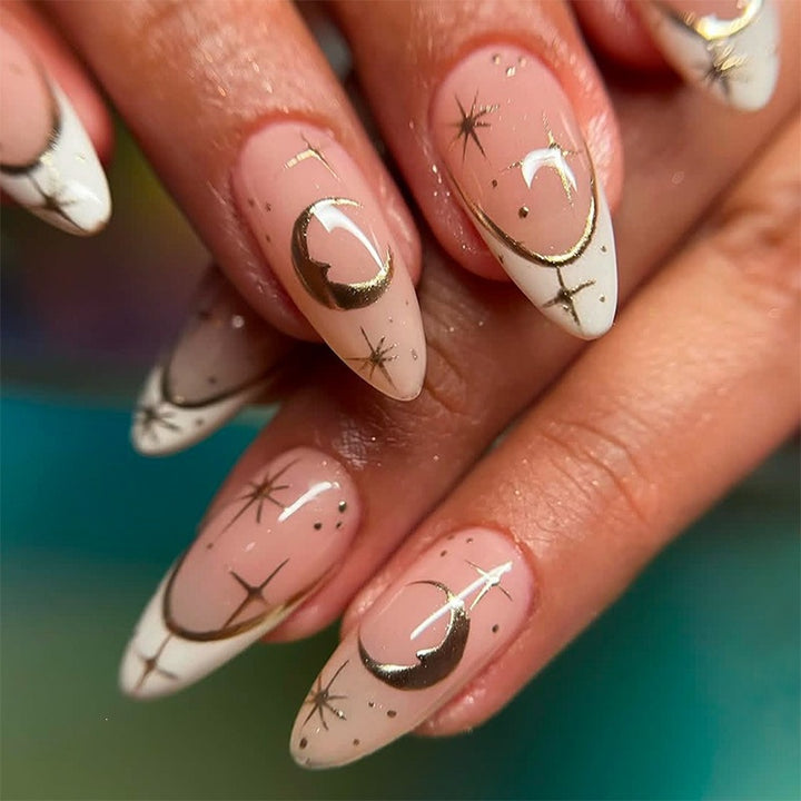 Artificial nail set with stylish moon design Kalsten