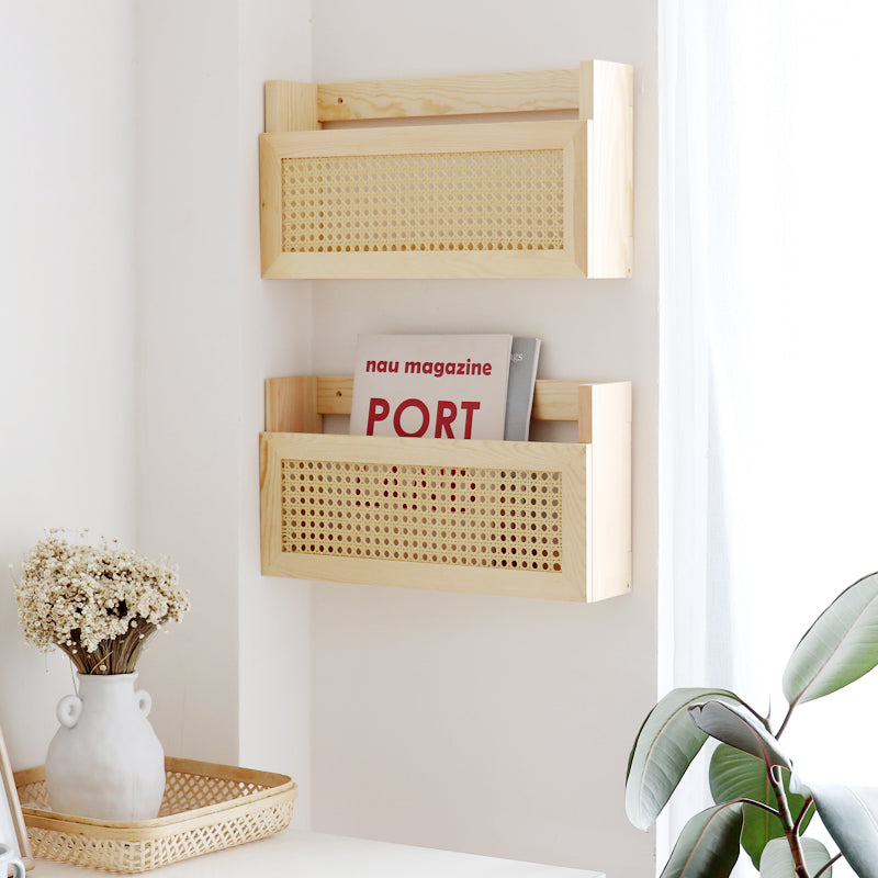 Wall-Mounted Wicker Storage Organizer Kalsten