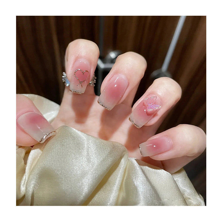 Artistic Heart Accent Press-On Nails