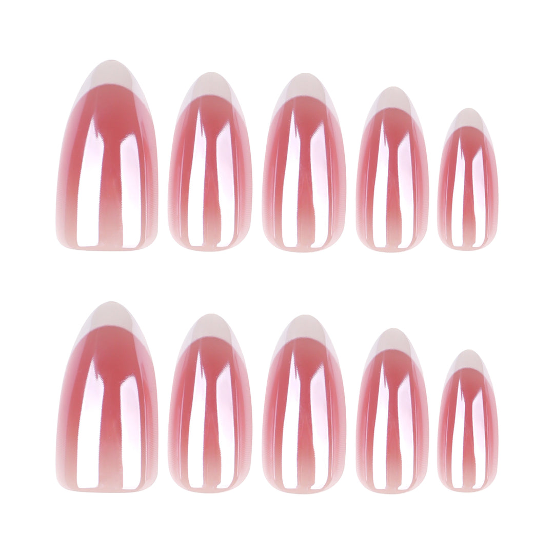 Elegant French-Tip Nail Extensions Kalsten