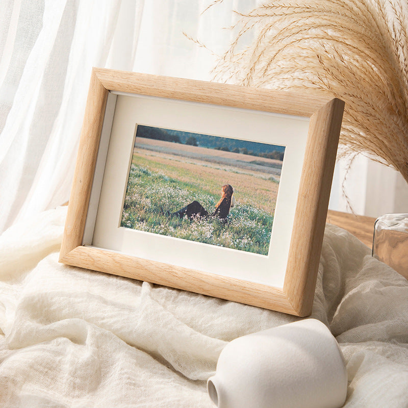 Natural Wooden Photo Frame for Home Decor