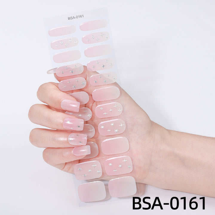 Rhinestone-Embellished Nail Wraps
