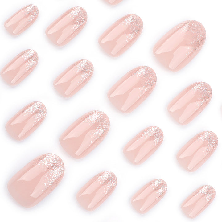 Glittering nail extensions with elegant gradient Kalsten