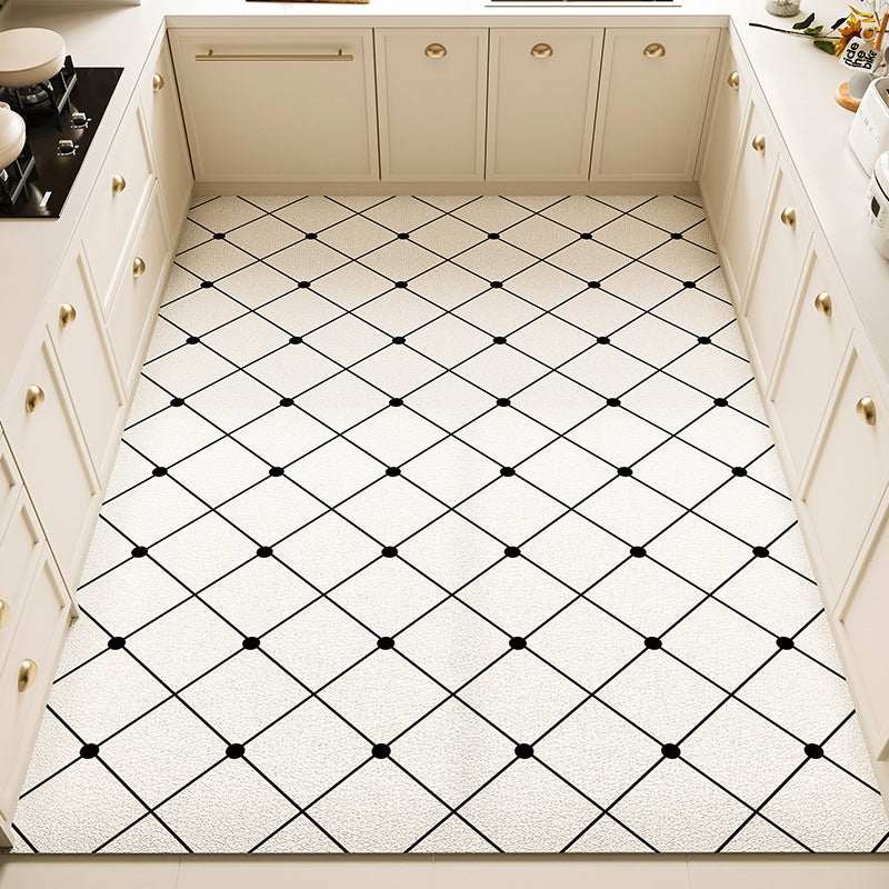Floral Pattern Kitchen Rug