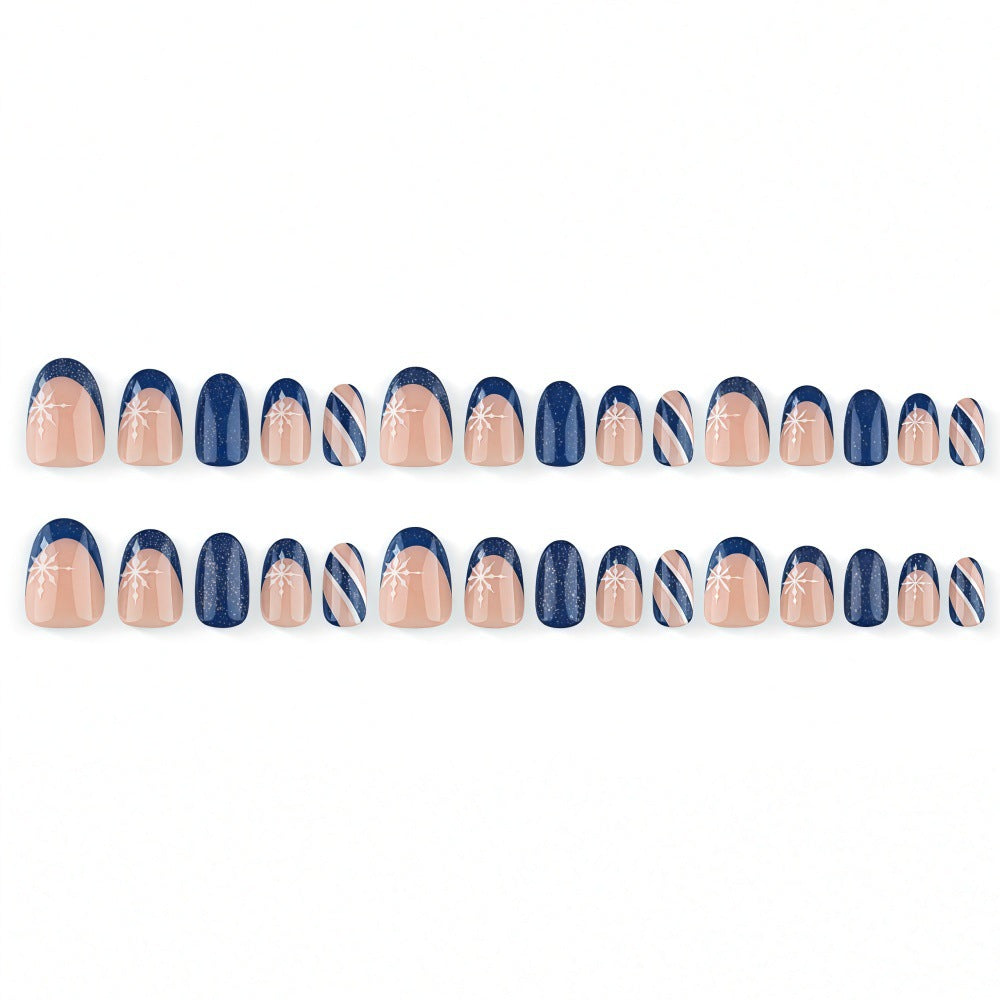 Artificial Nail Set with Glittering Winter Motifs Kalsten