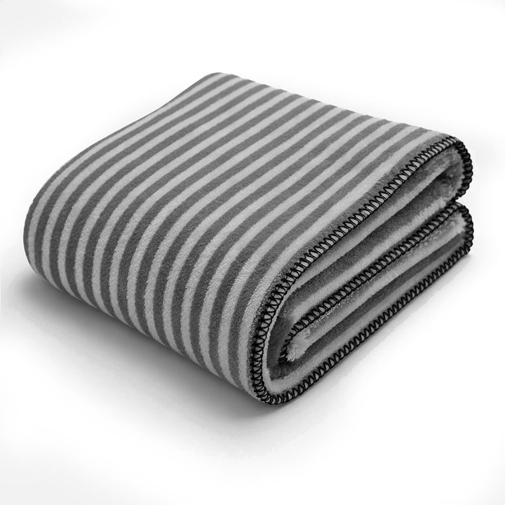 Ladies warms comfortable fleece blanket with elegant stripe structure Kalsten