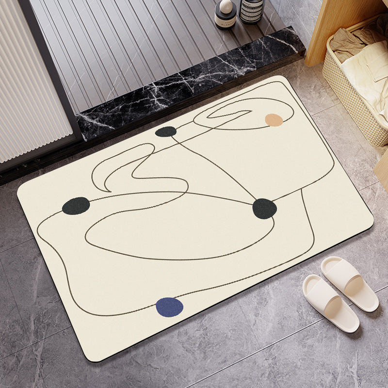 Geometric Patterned Bath Mat Kalsten