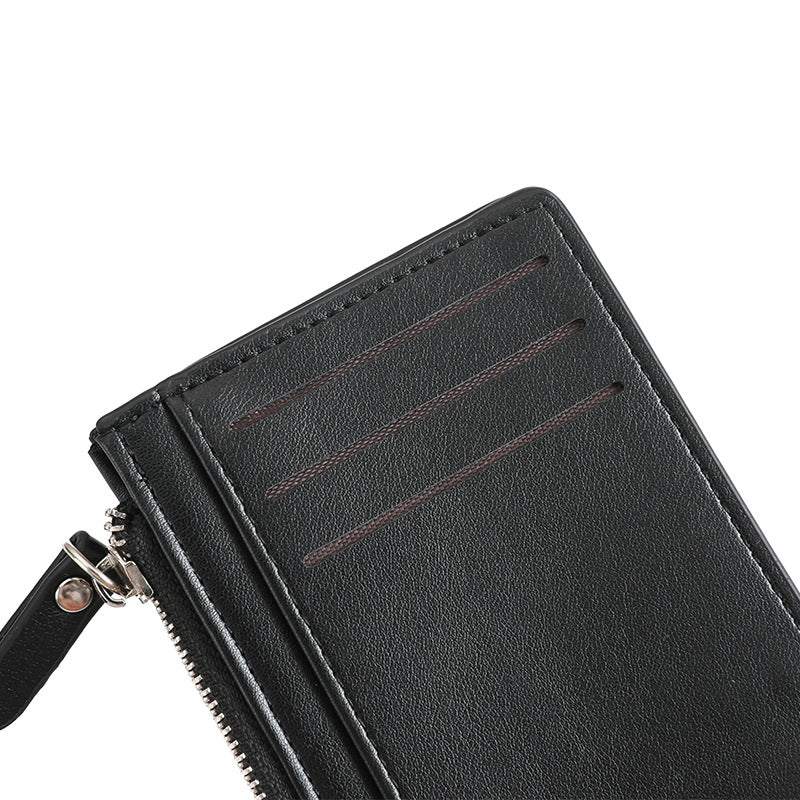Compact Zippered Leather Cardholder Kalsten