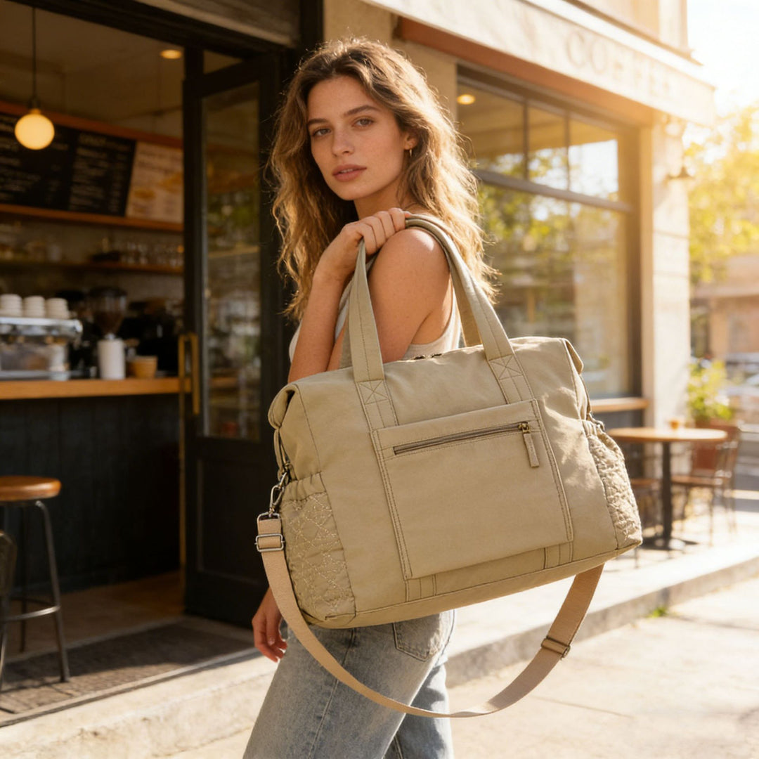 Multifunctional Quilted Gym Tote