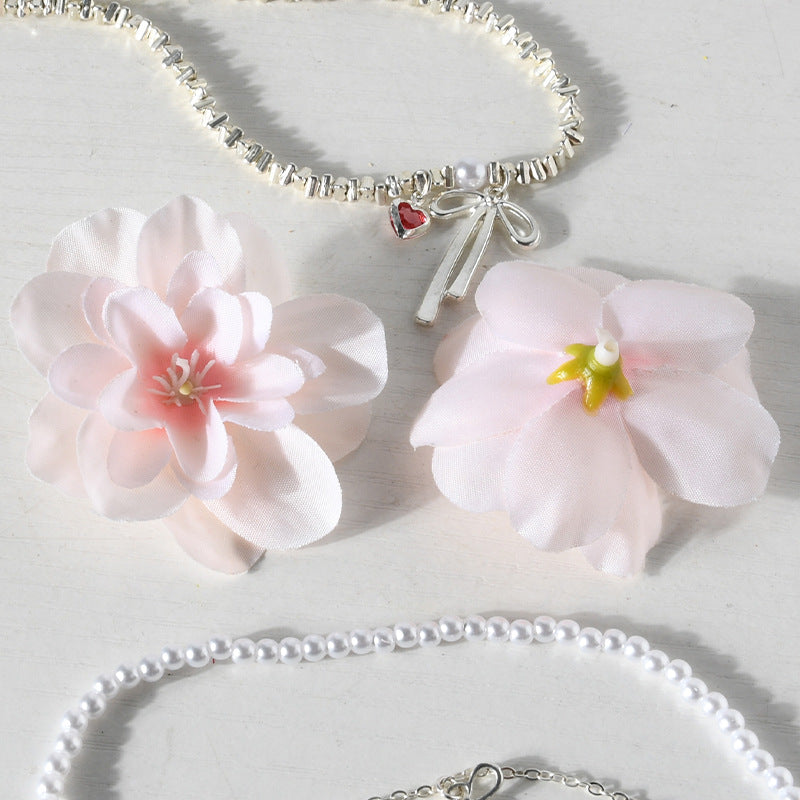 Floral Accent  Hair Clips