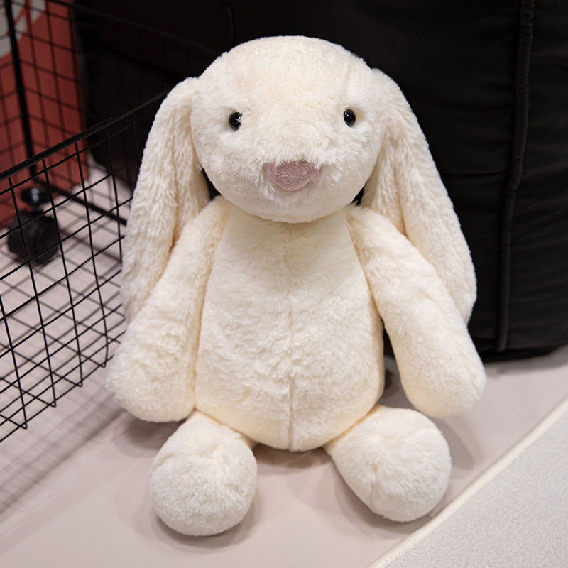 Plush Long-Eared Sitting Bunny Cuddle Doll with Ultra-Soft Faux Fur and Embroidered Features Kalsten