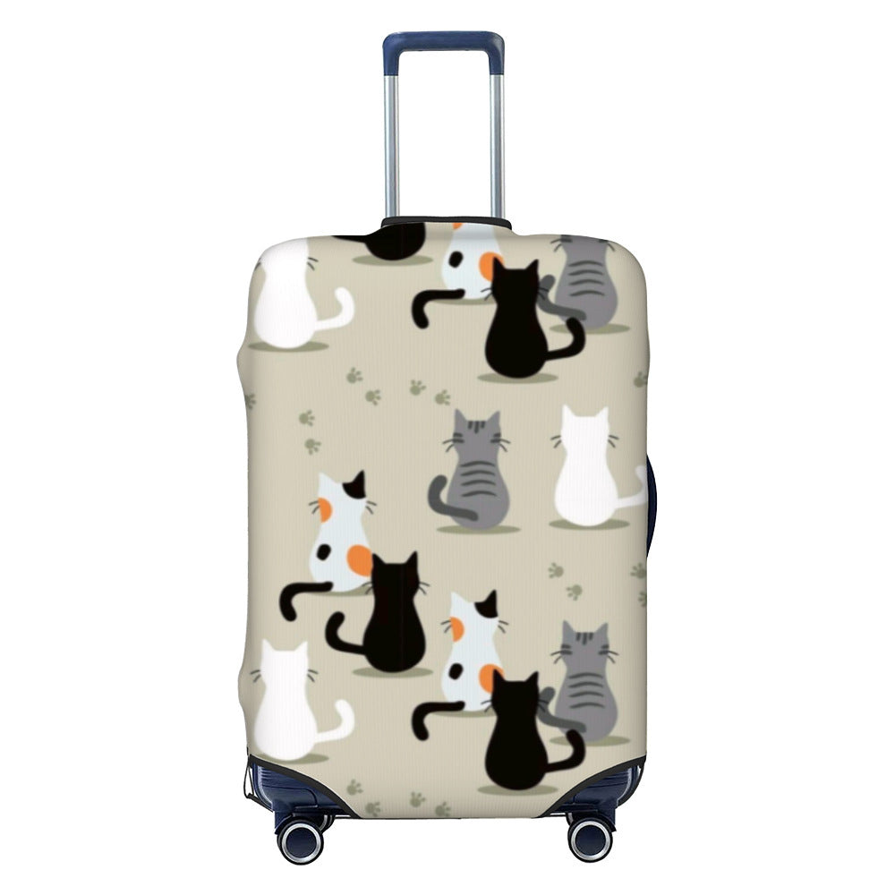 Women Hard Shell Suitcase with Trendy Surf and Palm Design Kalsten