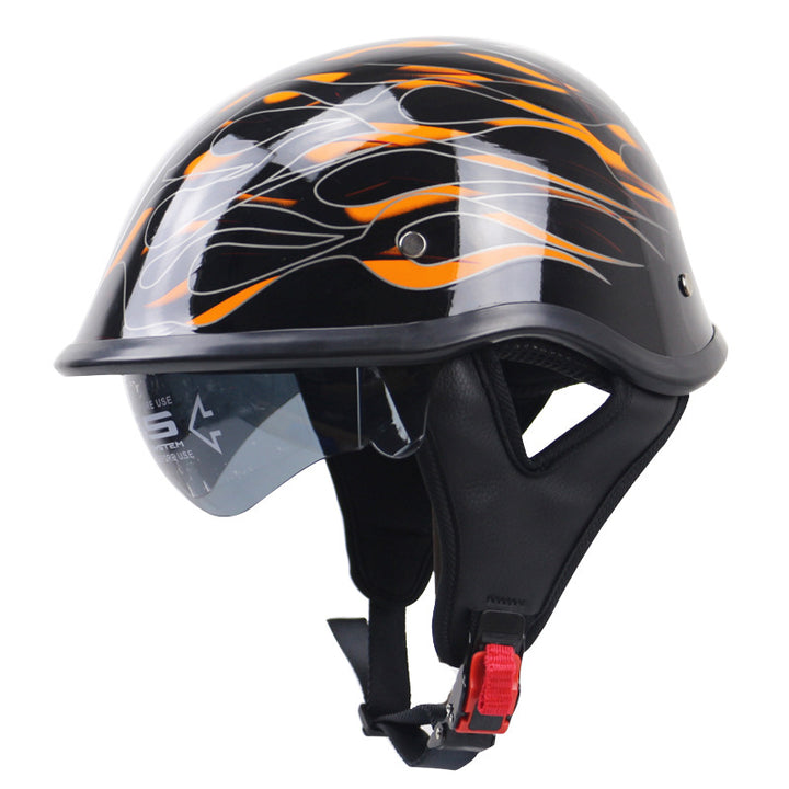 Classic Open-Face Motorcycle Helmet with Visor Kalsten