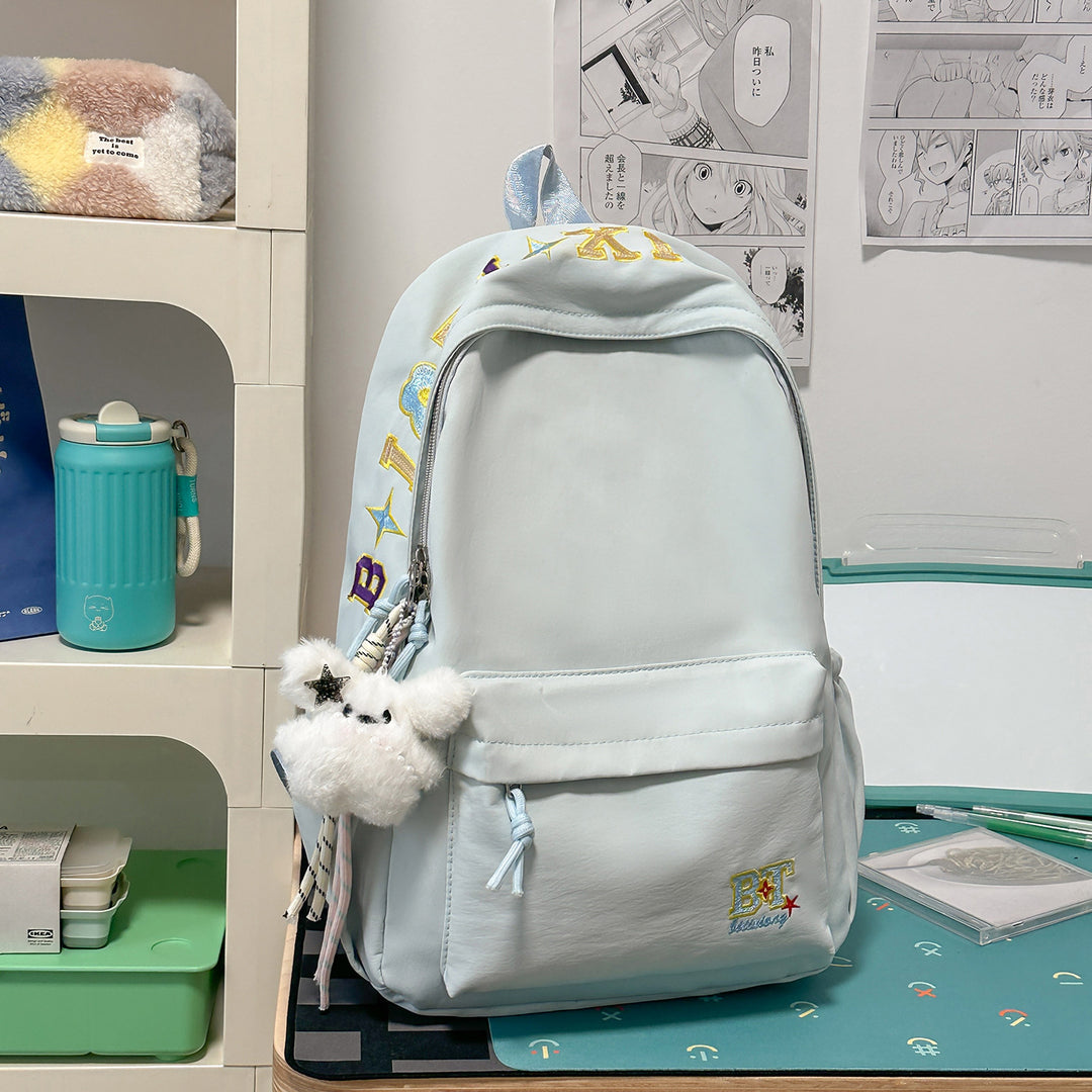 Trendy Embroidered School Backpack Kalsten