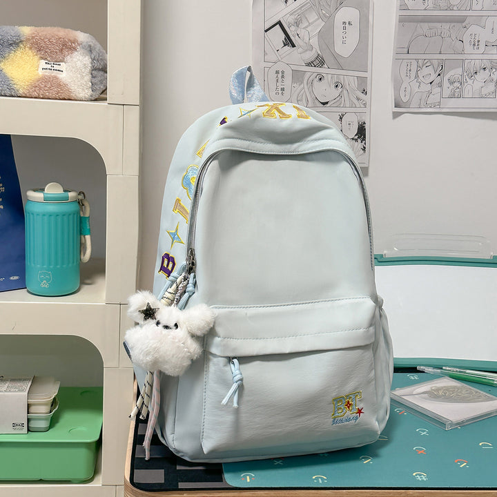 Trendy Embroidered School Backpack Kalsten
