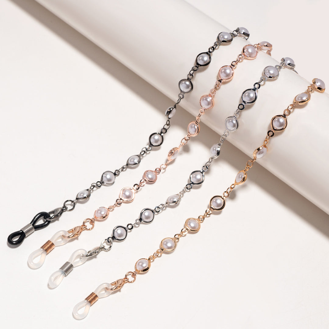 Elegant Pearl-Embellished Glasses Chain Kalsten