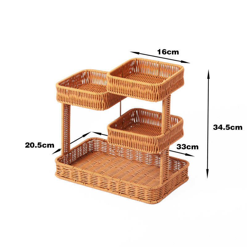 Multi-Tiered Wicker Organization Tray Kalsten