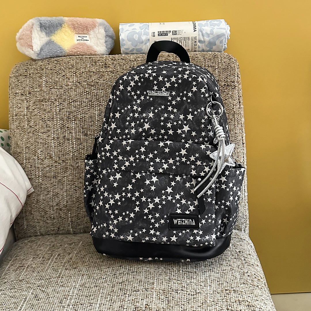 Stylish Star-Printed Casual Backpack Kalsten