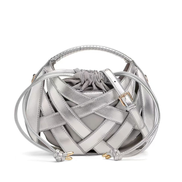 Sculpted Woven Crossbody Shoulder Bag Kalsten