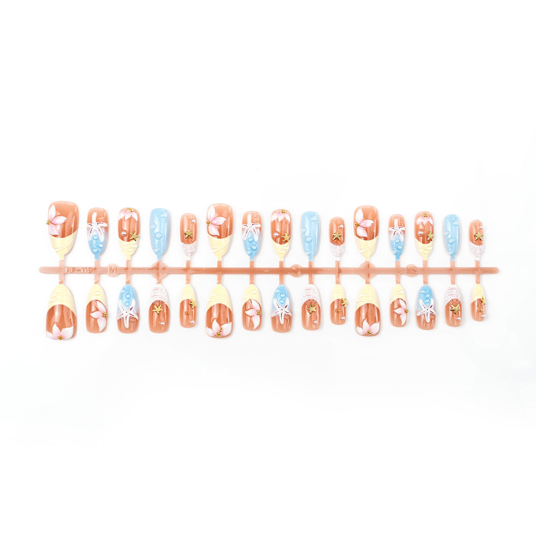 Artistic Underwater-Inspired Press-On Nail Art Kalsten