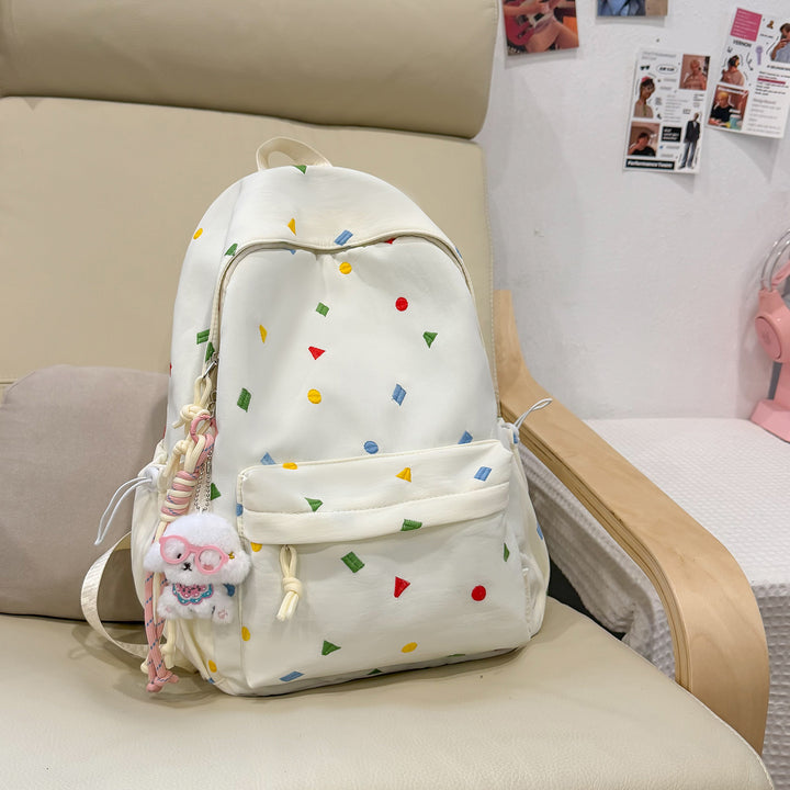 Stylish Multi-Color Polka Dot Backpack Kalsten